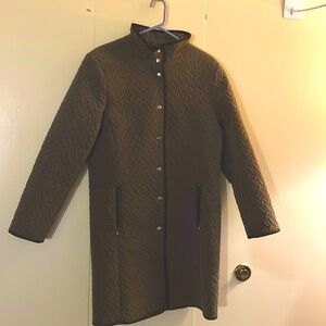 Espirit Women’s Khaki Full length Quilted Coat - Size L